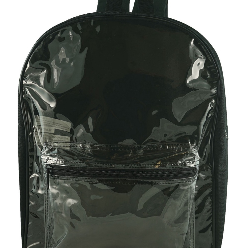 Clear black kids Backpack